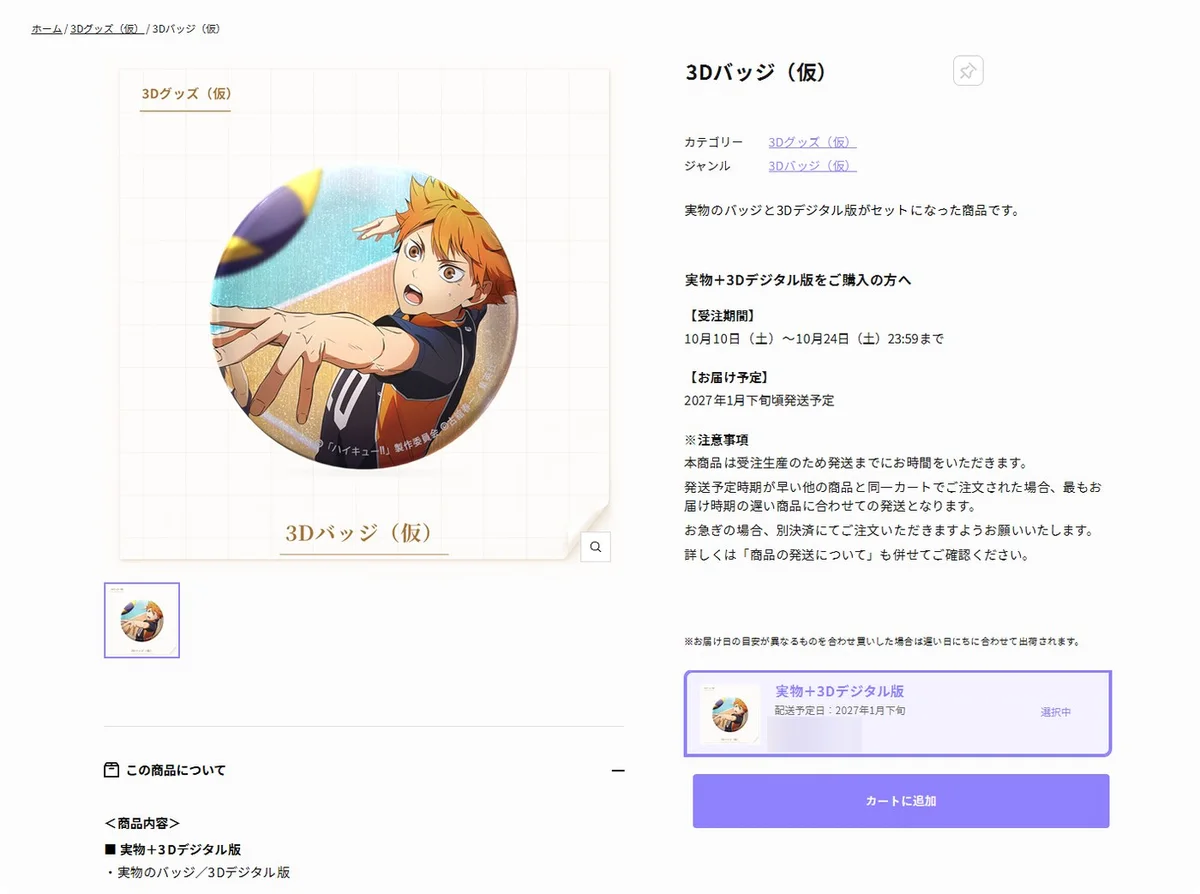 Product page for physical + 3D digital